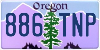 OR license plate 886TNP
