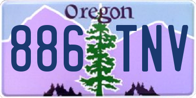 OR license plate 886TNV