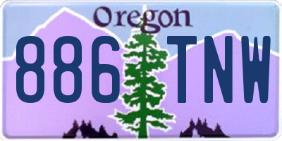 OR license plate 886TNW
