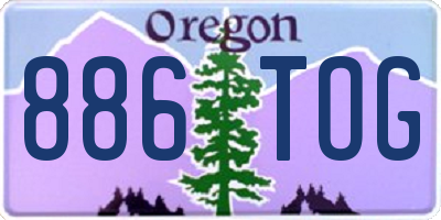OR license plate 886TOG