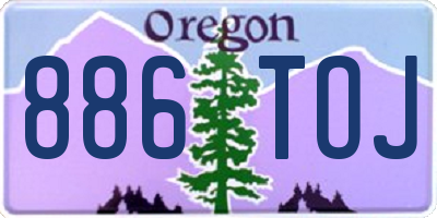 OR license plate 886TOJ