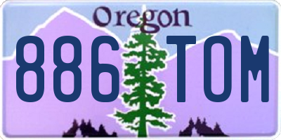 OR license plate 886TOM
