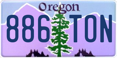 OR license plate 886TON