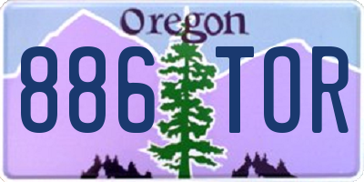 OR license plate 886TOR