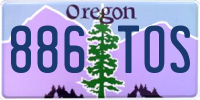 OR license plate 886TOS