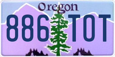 OR license plate 886TOT