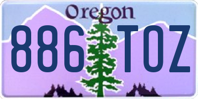 OR license plate 886TOZ