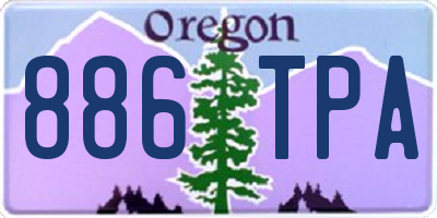 OR license plate 886TPA