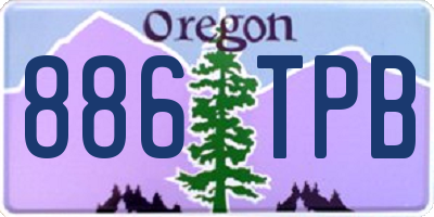 OR license plate 886TPB
