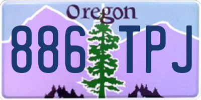 OR license plate 886TPJ