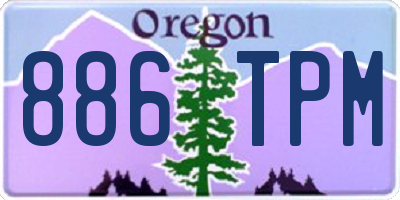 OR license plate 886TPM
