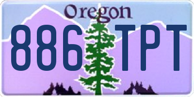 OR license plate 886TPT