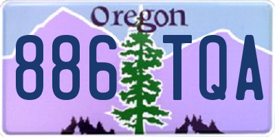 OR license plate 886TQA