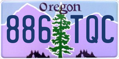 OR license plate 886TQC
