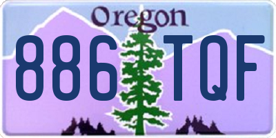 OR license plate 886TQF