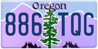 OR license plate 886TQG