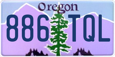 OR license plate 886TQL