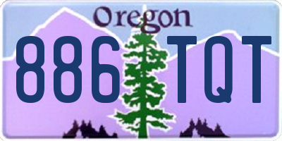 OR license plate 886TQT
