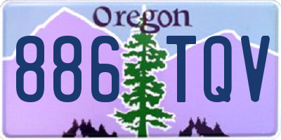 OR license plate 886TQV