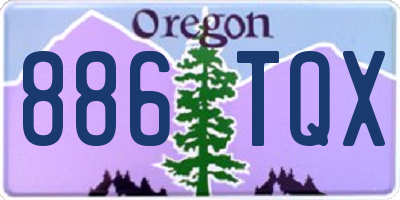 OR license plate 886TQX