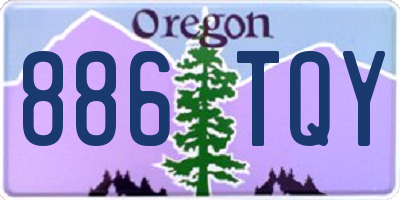 OR license plate 886TQY