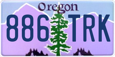 OR license plate 886TRK