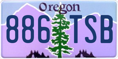 OR license plate 886TSB