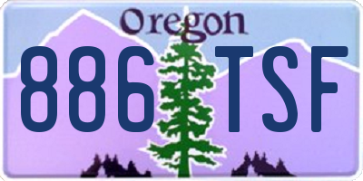 OR license plate 886TSF