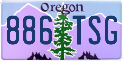 OR license plate 886TSG