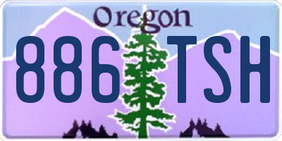 OR license plate 886TSH