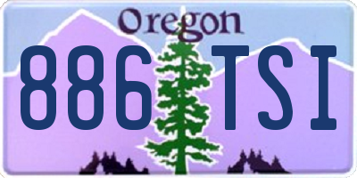 OR license plate 886TSI