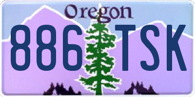 OR license plate 886TSK