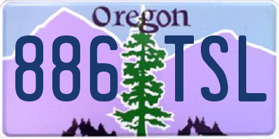 OR license plate 886TSL
