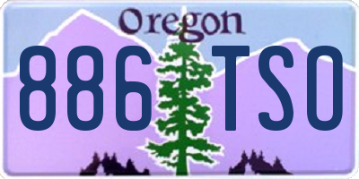 OR license plate 886TSO