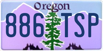 OR license plate 886TSP