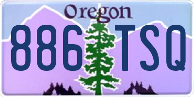 OR license plate 886TSQ