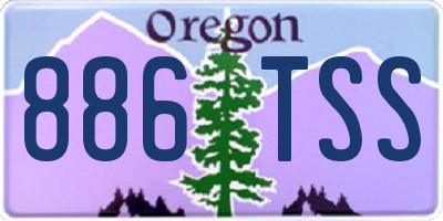 OR license plate 886TSS