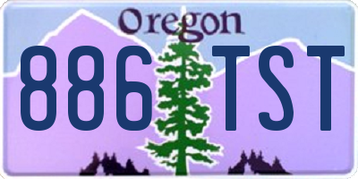 OR license plate 886TST