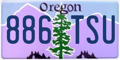 OR license plate 886TSU