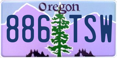 OR license plate 886TSW