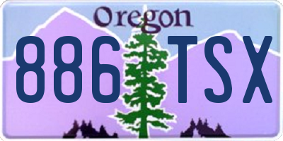 OR license plate 886TSX