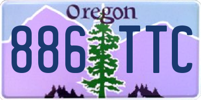 OR license plate 886TTC
