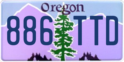 OR license plate 886TTD