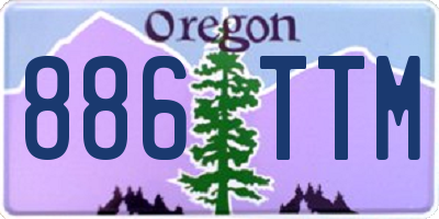 OR license plate 886TTM