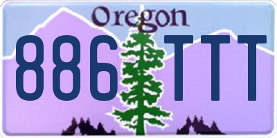 OR license plate 886TTT