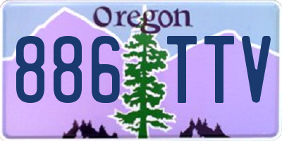 OR license plate 886TTV