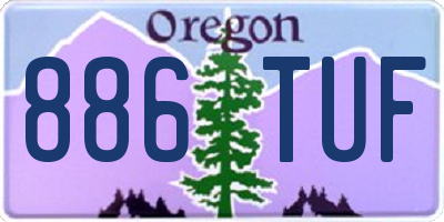 OR license plate 886TUF