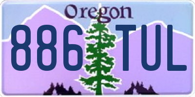 OR license plate 886TUL