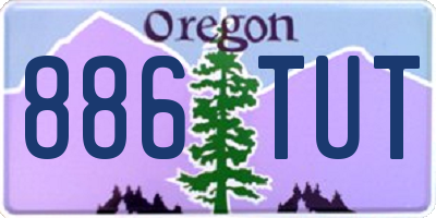 OR license plate 886TUT