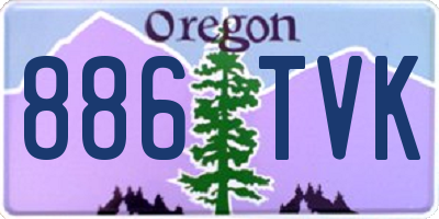 OR license plate 886TVK